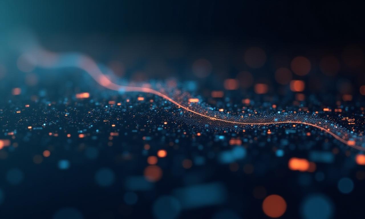 Abstract business data visualization and high-tech interface